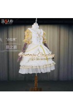 Identity V Little Girl Alice DeRoss Source of Evil White Lolita Dress Cosplay Costume